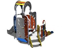 Structure de jeux combinées 1 tour avec rampe d'accès - Gamme Diablo - DO10601I - Crea Equipements - Pour enfants de 6 mois à 4 ans_1