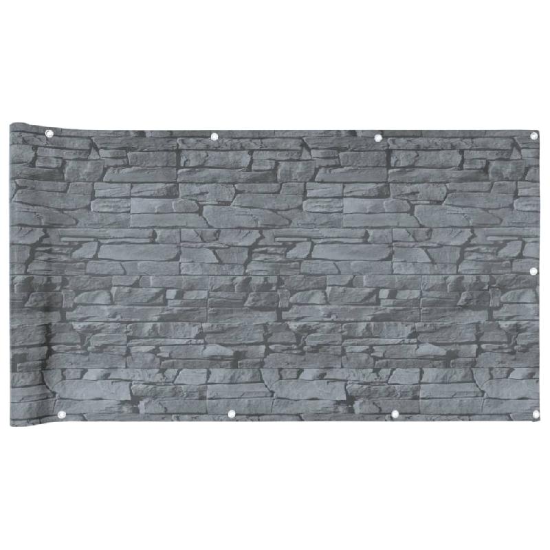 Vidaxl écran d'intimité de jardin aspect pierre de rebord gris pvc 4005525_1