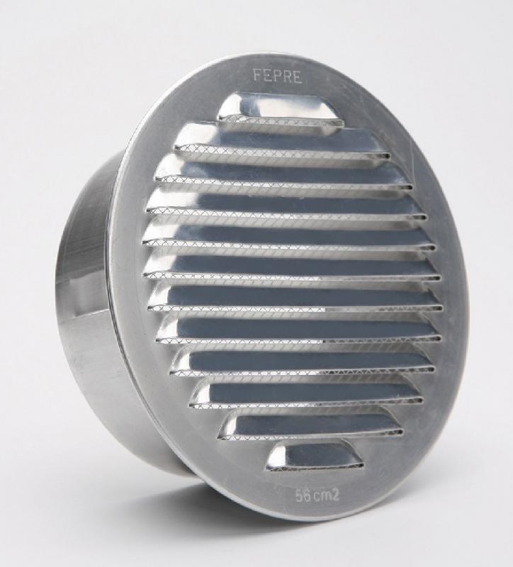 Grille d'aération en aluminium naturel - diamètre 15 cm - pour intérieur et extérieur_1