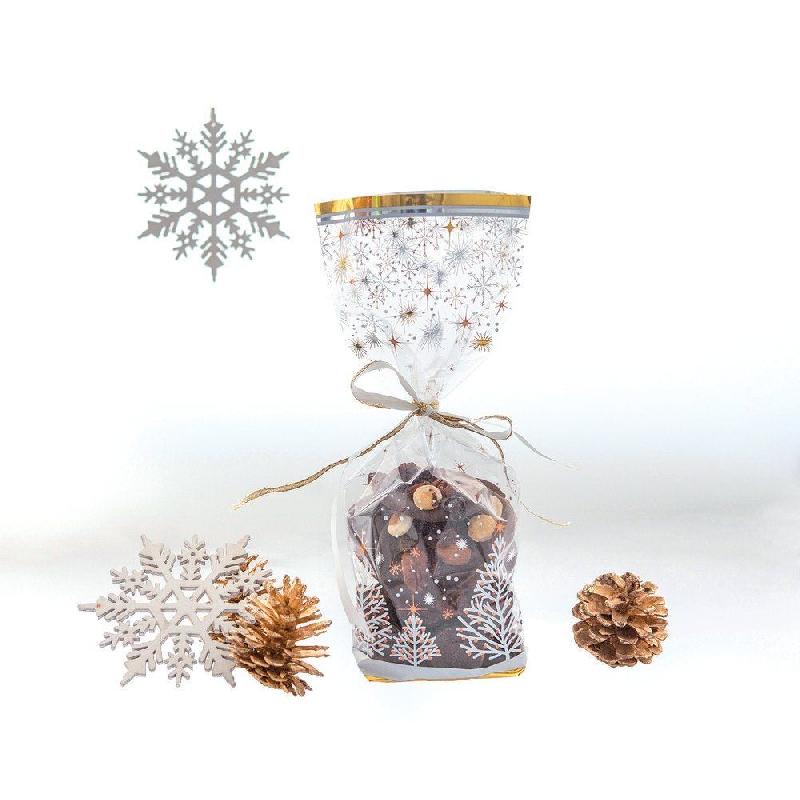 Sachet fond polypro décor Noël scintillant 12x4,8x27,5cm - par 100_1