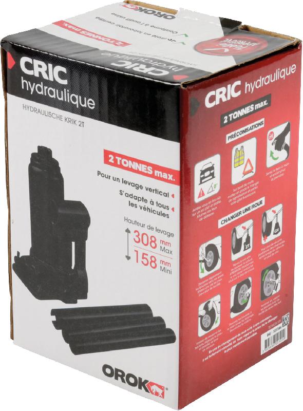 TURBOCAR - Cric bouteille 2 tonnes - Hauteur de levage 158 à 308 mm - Certification TUV - Réf. 925935_1