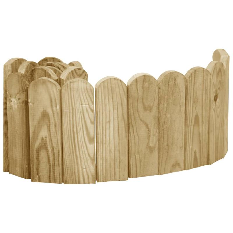 Vidaxl rouleaux de bordure 2 pcs 120 cm bois de pin imprégné 3053642_1