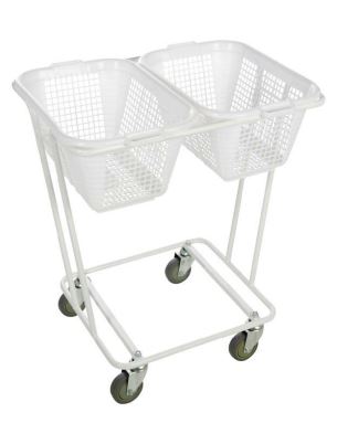 Porte corbeille réglable en hauteur - IMMEL - acier soudé et roues pivotantes Ø100 mm_1