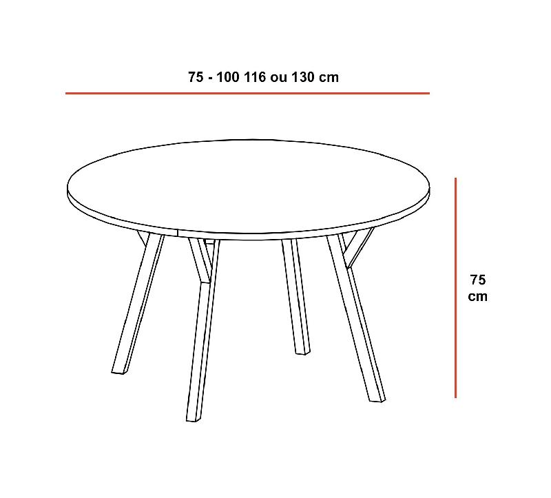 Table de collectivité ronde Nexos - Mobel Linea - 75, Blanc_2