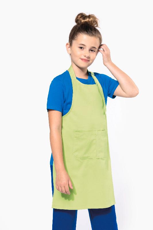 Tablier enfant 100% coton - Réf: K889 - Taille réglable - Grande poche avant - Marque Kariban_1