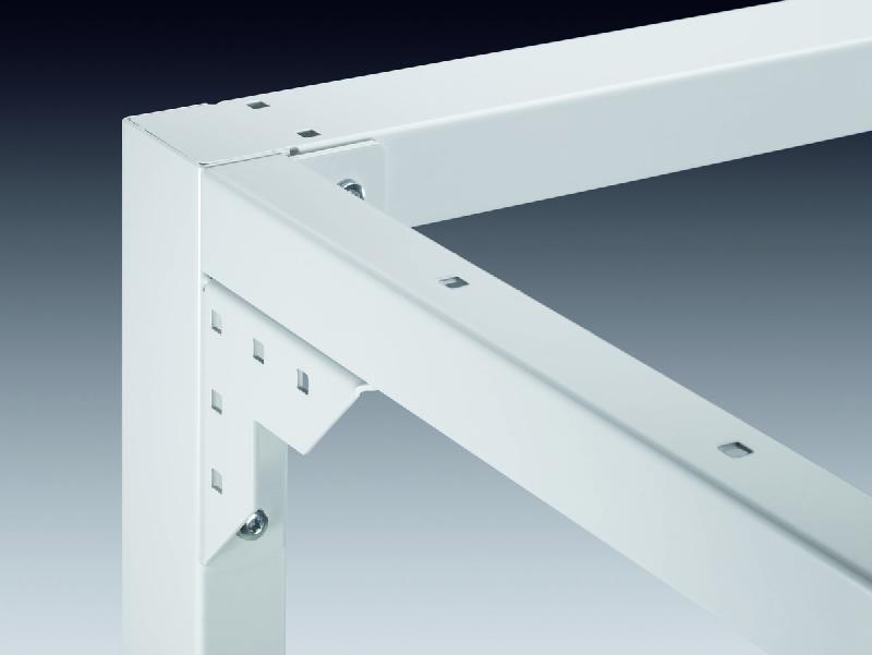 Établi avec ossature Cubio Mpx - tablette inférieure - 1500x750x840 mm - RAL 7035_1