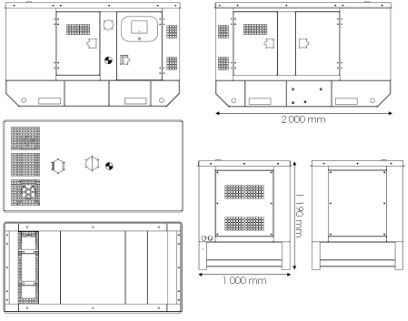 Groupe électrogène diesel stationnaire 110 kVA insonorisé industriel - Tiger 110YC - grande autonomie et démarrage automatique en option_1