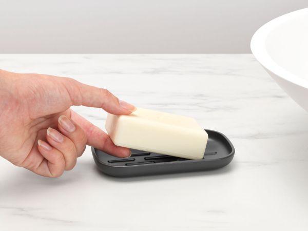 Porte-savon ReNew - Dark Grey - Plastique - Rainuré pour garder le savon sec - Pieds antidérapants_1