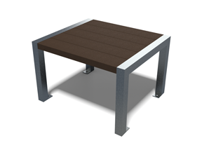 Table basse de pique-nique élégante - métal et plastique-composite - livrée montée - réf. 43.9.G_2
