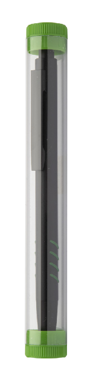 Stylo à bille stylet en aluminium - grip, embout caoutchouc et revêtement spécial gravure colorée - livré avec tube plastique assorti_1