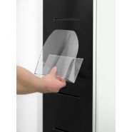 4035 - Porte-brochure double face - Afix Diffusion - Hauteur 173 cm - Structure aluminium anodisé laqué noir_1