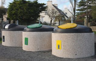 Borne d'apport volontaire semi-enterrée - 3 à 5 m³ - cuve en PEHD ou béton - finition personnalisable_1