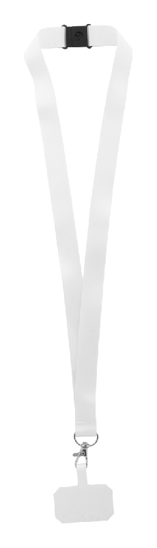 Tour de cou avec insert portable - support téléphone en RPET - impression sublimation double face_1