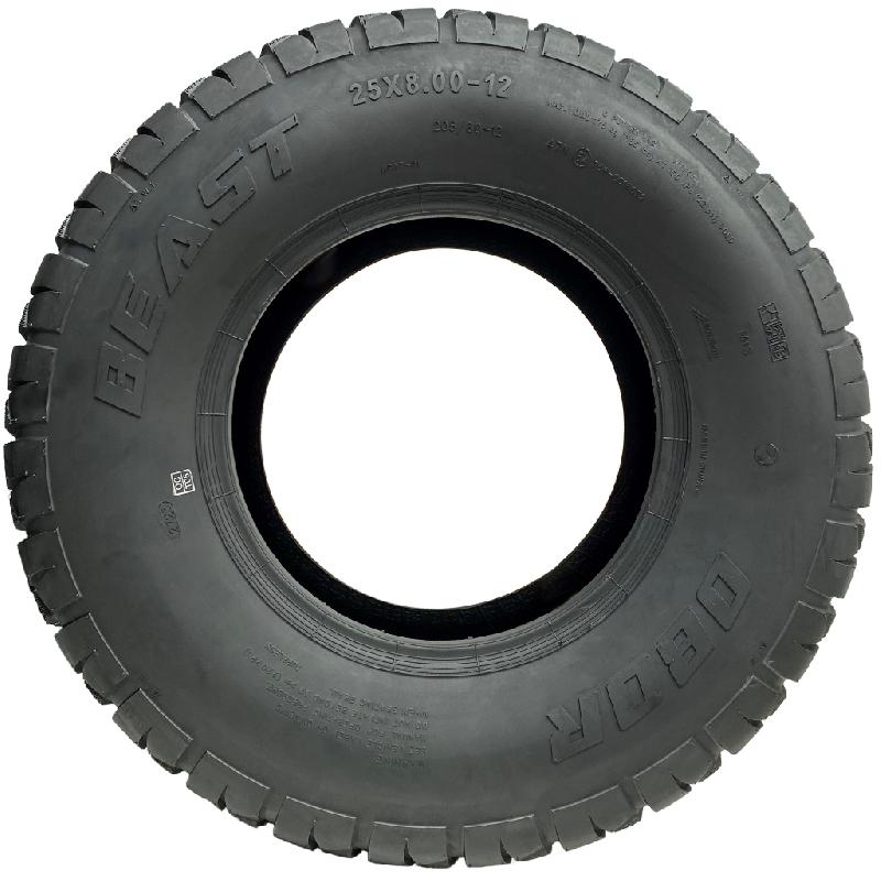 25x8.00-12 (205/80-12) Pneus ATV 6ply WP07 OBOR Beast 47N Road Legal (Lot de 3)_1