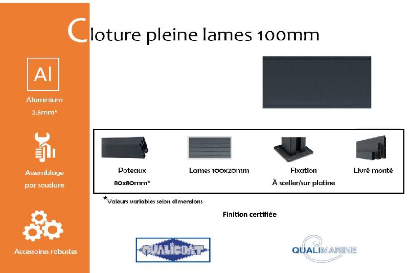 Clôture pleine - 2000 / 800_1