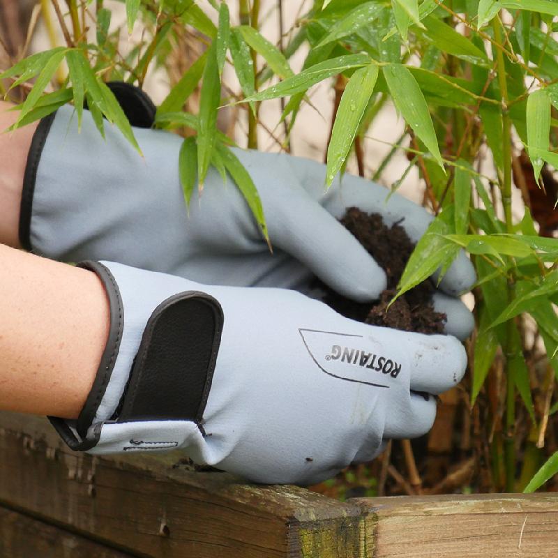 Gant de plantation ROSTAING MAXIMA - taille 8 - protection intégrale en nitrile, ajustable, pour jardinage_1