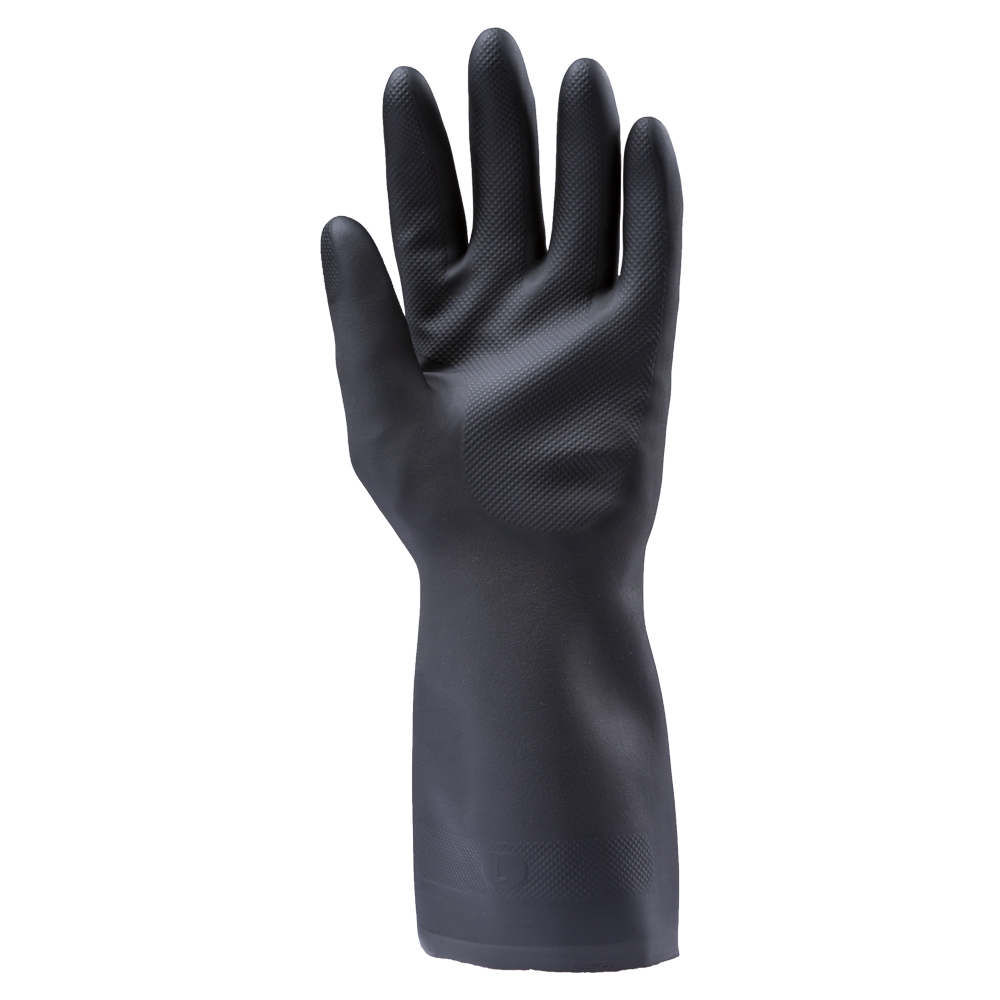 Gants de protection chimique en néoprène EUROCHEM ME5310 - flockés coton - PMNEO100-T07 - Réf. MO5310 - Coverguard - 31 cm - Grip et contact alimentaire_1