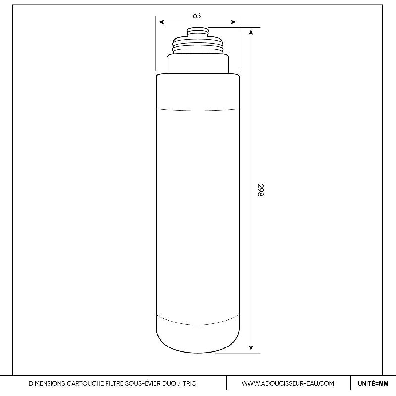 Lot de 2 cartouches filtre sous évier duo et trio ft82 filtre sédiments ft88 charbon actif haute durabilité_1