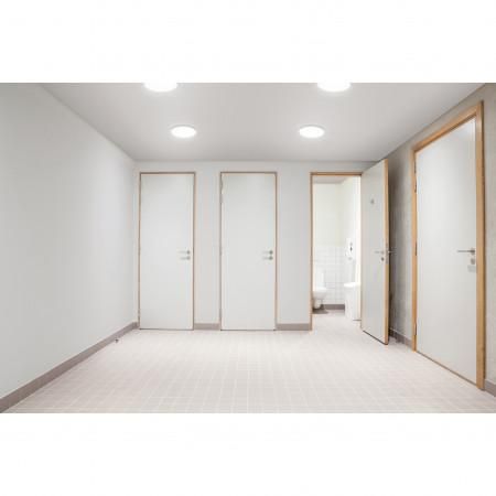 Plafonnier Valgus IP54 LED SMD 18W - Détecteur HF - Coloris blanc - Rond ou carré - 3000K/4000K_1