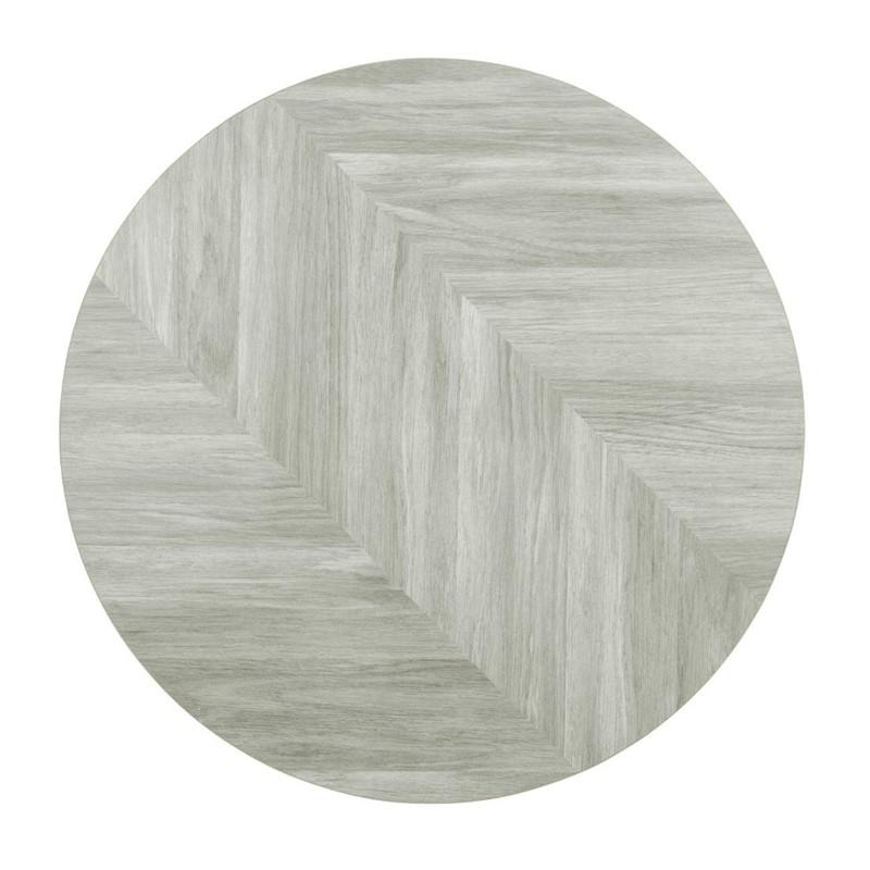 Plateau de table rond pré-percé Chevron 600mm | Bolero - FU511_1
