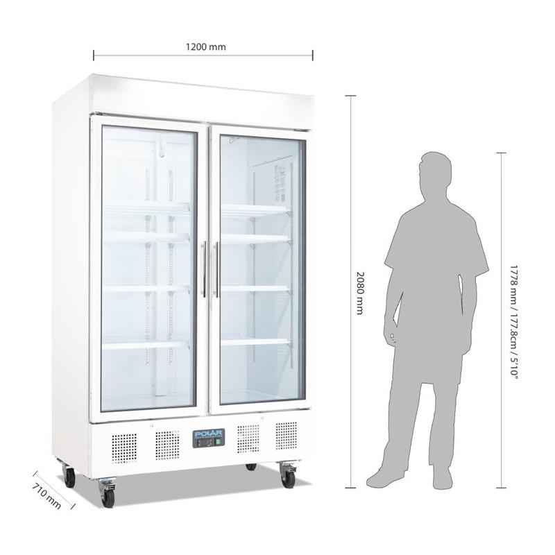 Polar - vitrine à boisson réfrigérée 2 portes 944 litres_1