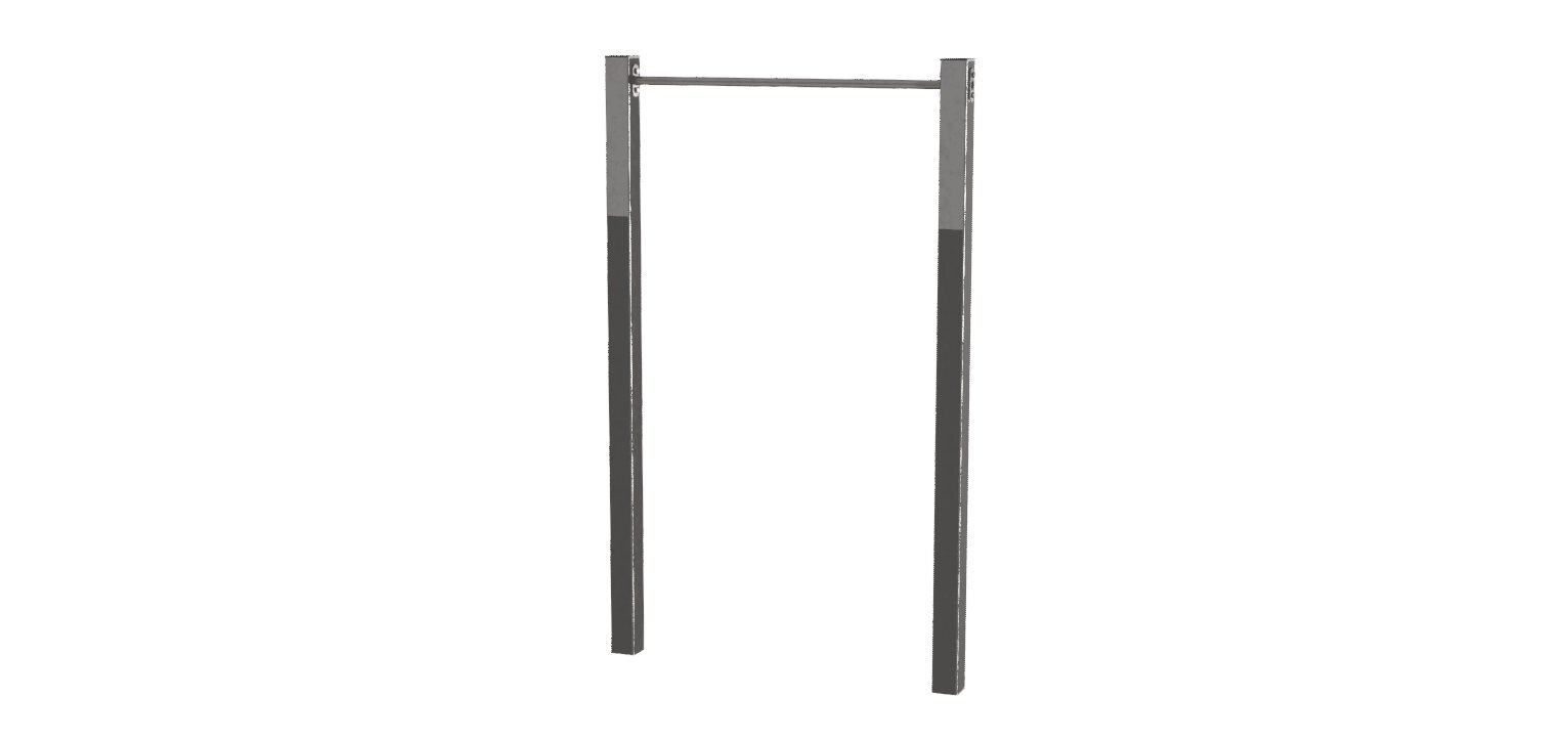 Station barre fixe simple en acier inoxydable - Référence BFS - Hauteur standard 2m20_1