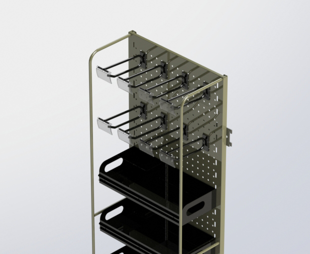 Tête de gondole - accroche montant perforé pour joue cross_1
