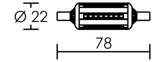 2928 - Lampe R7s LED 360° 6W 4000K 700lm - ARIC, durée de vie 30 000h, équivalence 54W_1