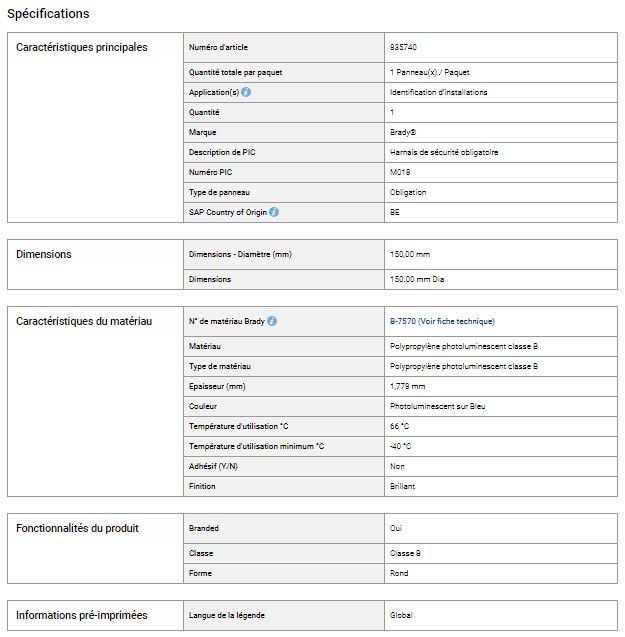 835740 - signalisations sécurité travail - brady - dimensions: 150.00 mm dia_1
