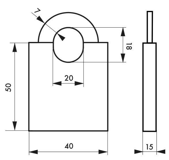 Cadenas à clé Marinox 40 mm - Inox anti-corrosion, anse épaulée et double verrouillage_1