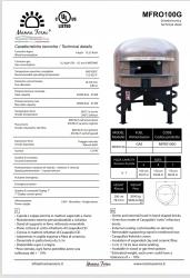 Four à pizza au gaz rotatif MFRO100DG - 6 à 7 pizzas - Manna Forni_1