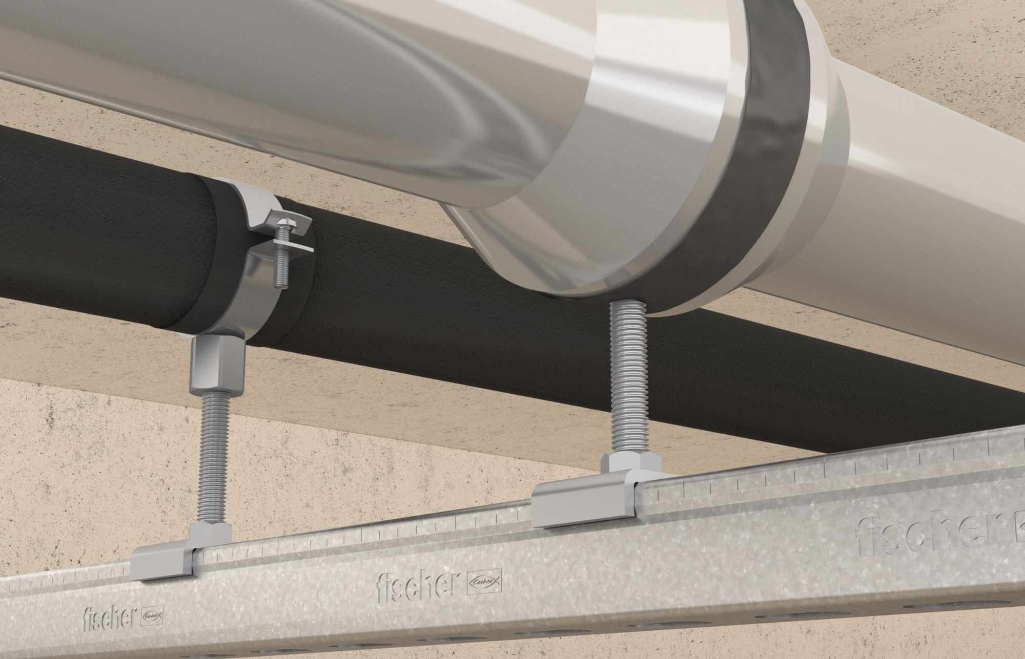 Collier de fixation FRS K - Fischer - avec garniture isolante intégrée et pare-vapeur autocollant_1