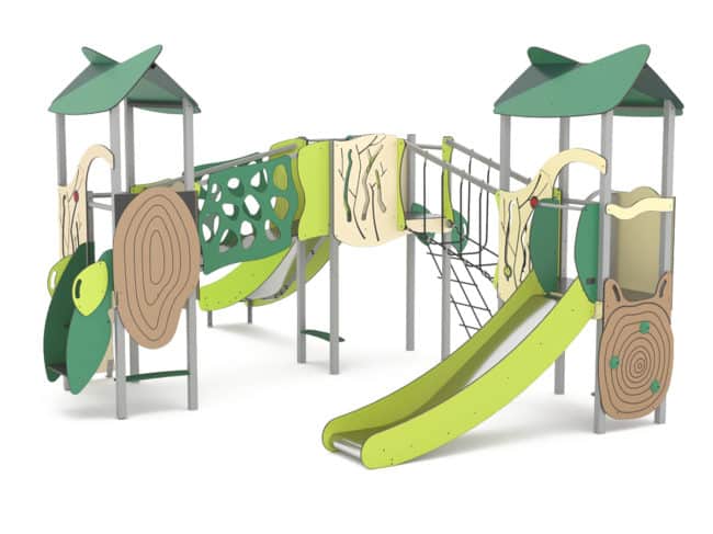 Structure multi-activités métallique Organik pour enfants de plus de 2 ans - 3 tours - LD1OR3211 - Ludoparc_1
