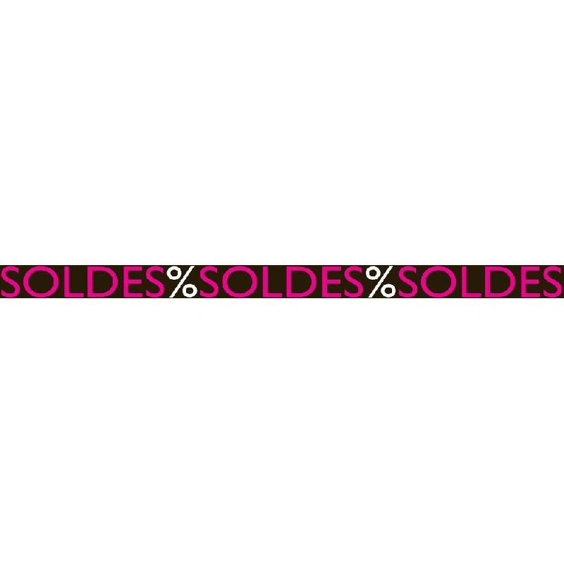 Affiche soldes Élégant noire - 172 x 10 cm - Papier noir et rose_1
