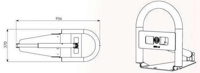 Arceau de parking motorisé 24V ABMATIC - Référence DA0327 - Alimentation filaire et options de commande_1