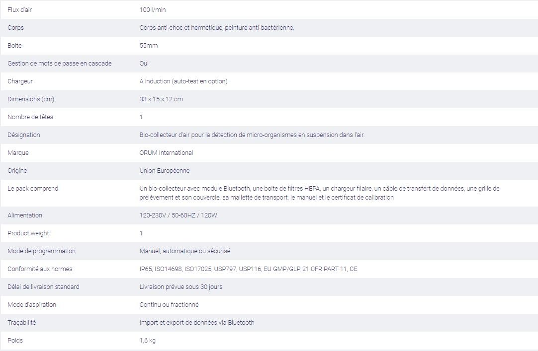 Bclo1116 - Biocollecteur d’air - Alliance Bio Expertise - Boite 55mm - Filtration HEPA - Léger et ergonomique_1