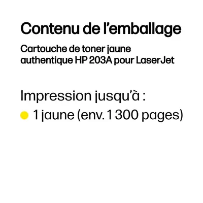 Cartouche de toner jaune authentique HP 203A pour LaserJet_1