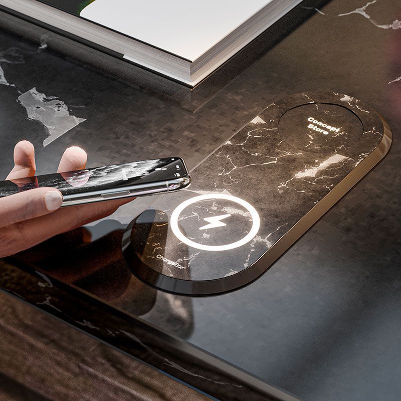Chargeur de table Fast Charge connecté - Appareils électroniques FastHub - Induction sans fil et télémaintenance_1