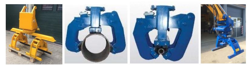 Pince canalisation et poteaux conçu pour la manutention de tube rond et poteaux_1