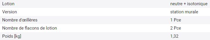 145544W - Station de secours de soins oculaires avec support mural et 2 bouteilles rince-œil conformes EN 15154-4_1