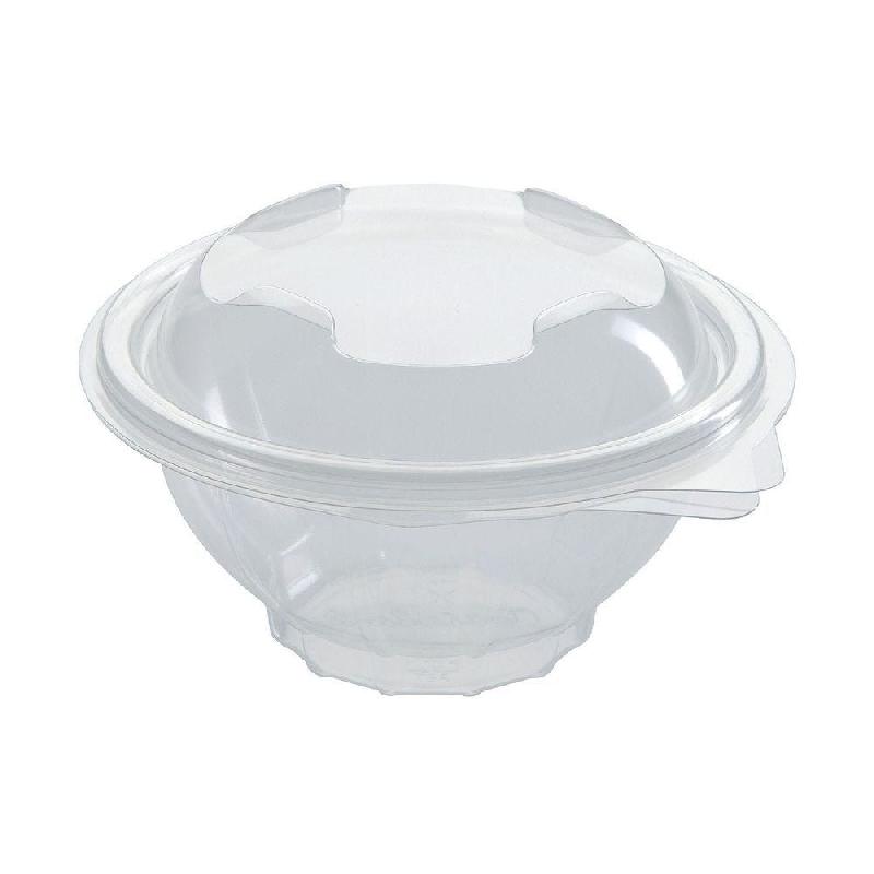 Bol salade transparent avec couvercle 500ml Ø15.5x7.5cm - par 50_1