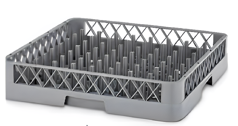 Casier vaisselle - plusieurs modèles disponibles - norme Europe - PEHD - gris - H102mm x L500mm x l500mm_1