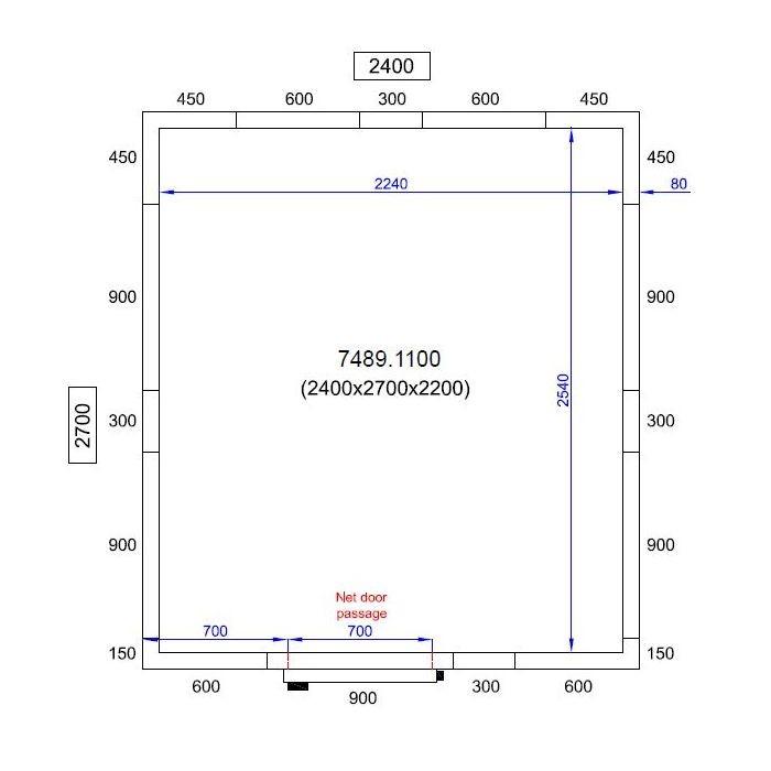 Chambre froide négative 2400X2700X2200 - 80mm Pro Line Combisteel_1