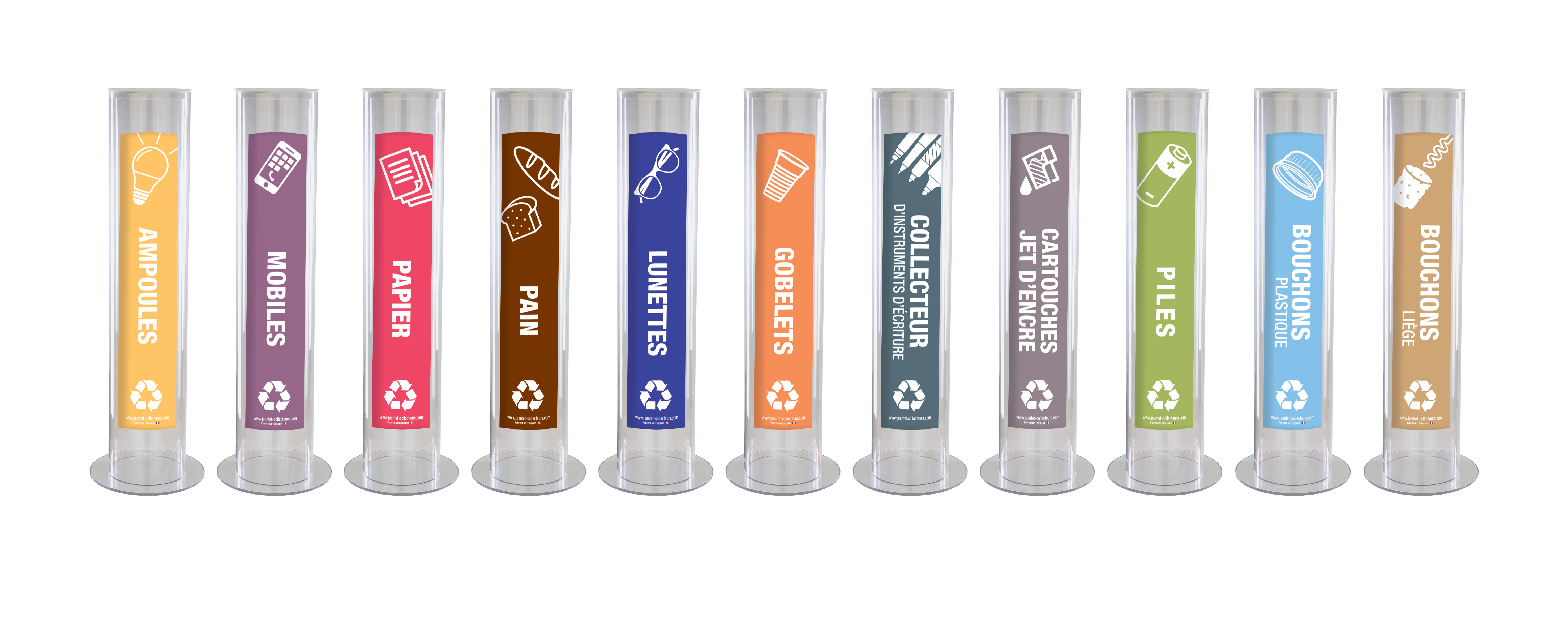 Collecteur pour papier - 30 litres - Tube en Polycarbonate - Fabrication française_1