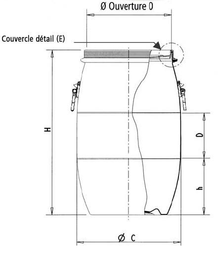 Fût 30L OSNP2 à ouverture totale - Bleu - Sotralentz_1