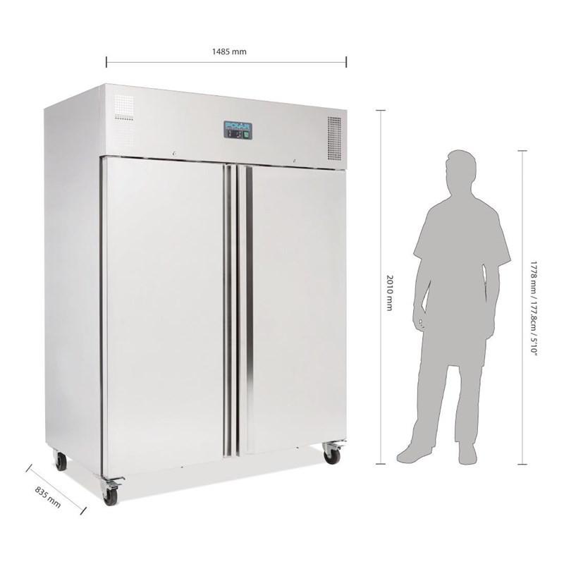 Armoire réfrigérée positive GN 2 portes 1300L Série U U634 Polar_1