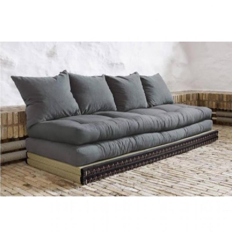 Banquette futon tatami CHICO Grey - Couchage modulable 2 x 70x200 cm ou 140x200 cm - Marque KARUP_1