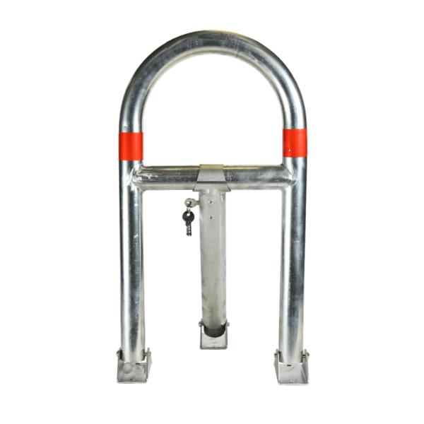 Barrière individuelle de parking SPM4+ - Acier gris galvanisé avec serrure intégrée - Gamme PRO_1