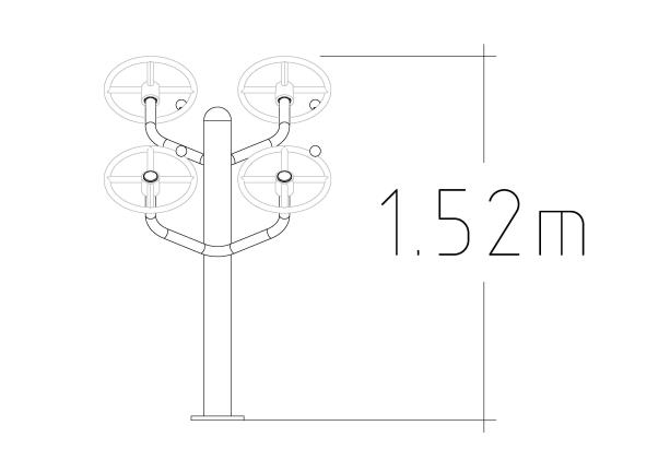 Equipement de fitness extérieur - Gym Push Hands - 8039134 - Hags_1