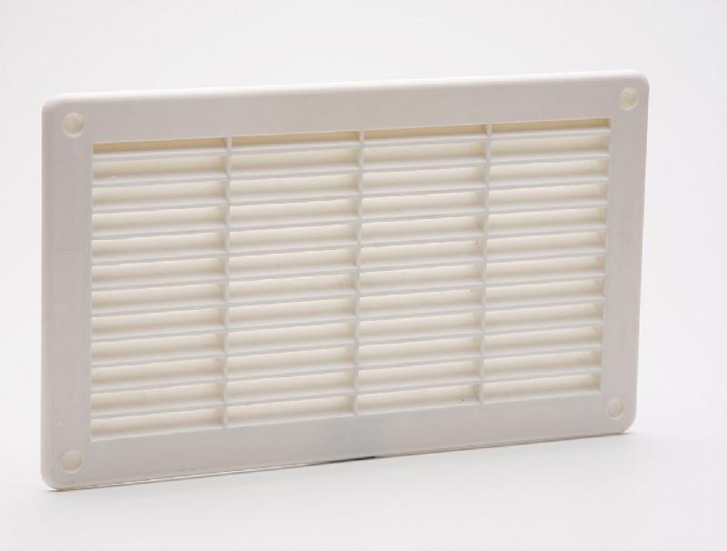 Grille d'aération ABS naturel - 8.6 x 16.5 cm - intérieur et extérieur - passage d'air 10 cm²_1